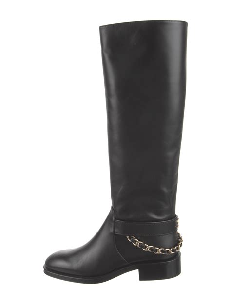 Chanel 2023 Interlocking CC Logo Riding Boots 